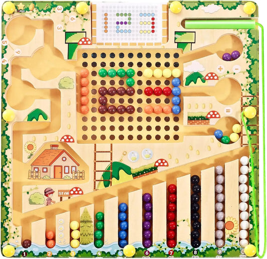 Magnetic Color Number Maze - Montessori Learning Toy Ages 3-5
